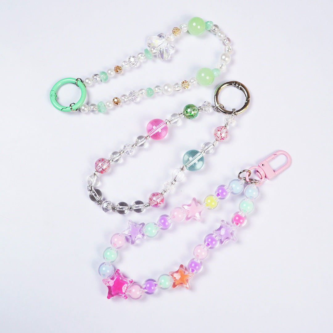 Cute Aesthetic Pearl & Crystal Key Ring