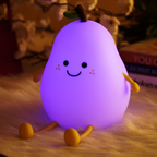Cute Pear Night Light | Soft LED Decorative Lamp for Bedroom, Kids Room & Desk Décor