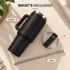 H20 FlowState 40oz Stainless Steel Vacuum Insulated Tumbler ( BLACK )