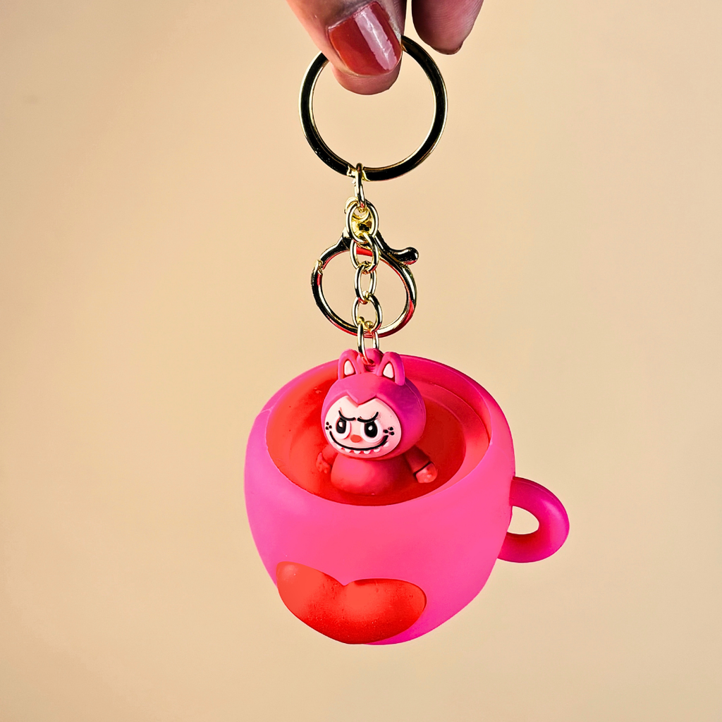 Cute Bear Cup Keychain(Random Color)