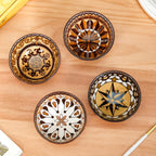 Hand-Painted Style Ceramic Bowl Set of 4 – Moroccan Inspired Decorative Serving & Snack Bowls