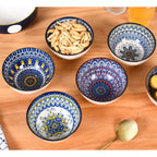 Ceramic Bowl Set – Hand-Painted Blue & White Decorative Bowls