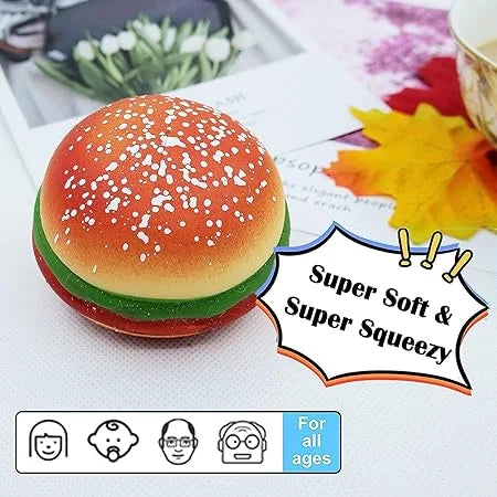 Burger Squishy – Jumbo Ultra Soft Stress Relief Squeeze Toy