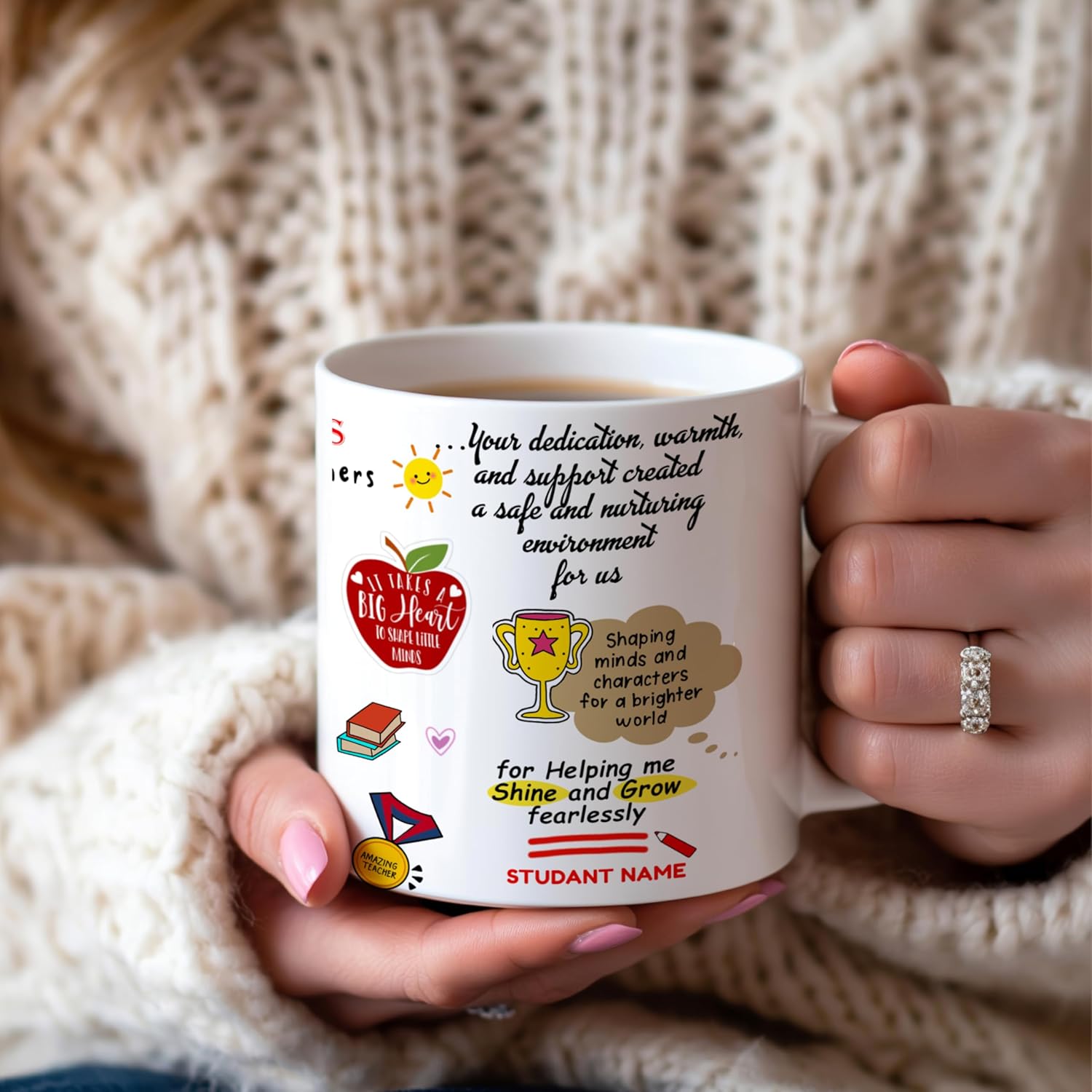 Personalized Teacher Appreciation Ceramic Coffee Mug