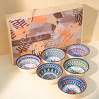 Ceramic Bowl Set – Hand-Painted Blue & White Decorative Bowls