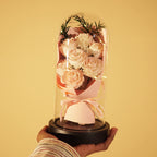 Forever Rose in Glass Dome Lamp
