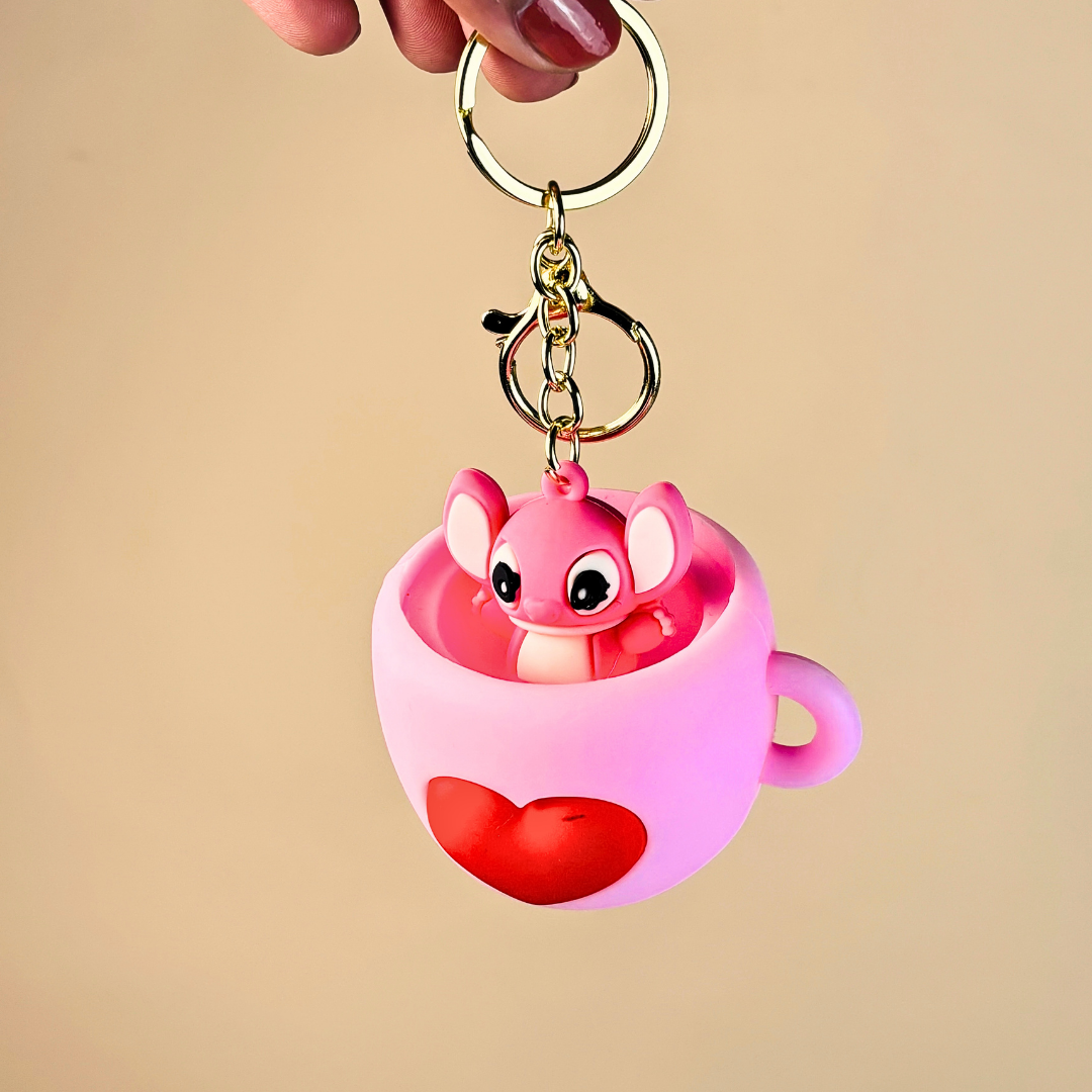 Cute Bear Cup Keychain(Random Color)