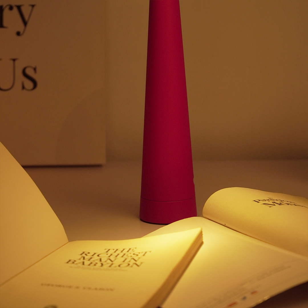 Modern Red Floor/Table Lamp | Minimalist Decorative LED Lamp for Living Room, Bedroom & Office Décor