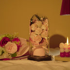 Forever Rose in Glass Dome Lamp