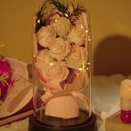 Forever Rose in Glass Dome Lamp