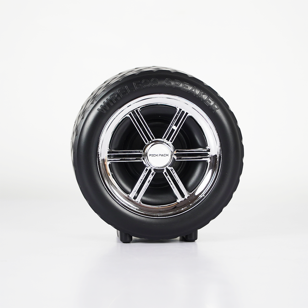 TurboWheel™ Wireless Bluetooth Speaker – Tire Design with Deep Bass & RGB Vibe Lights