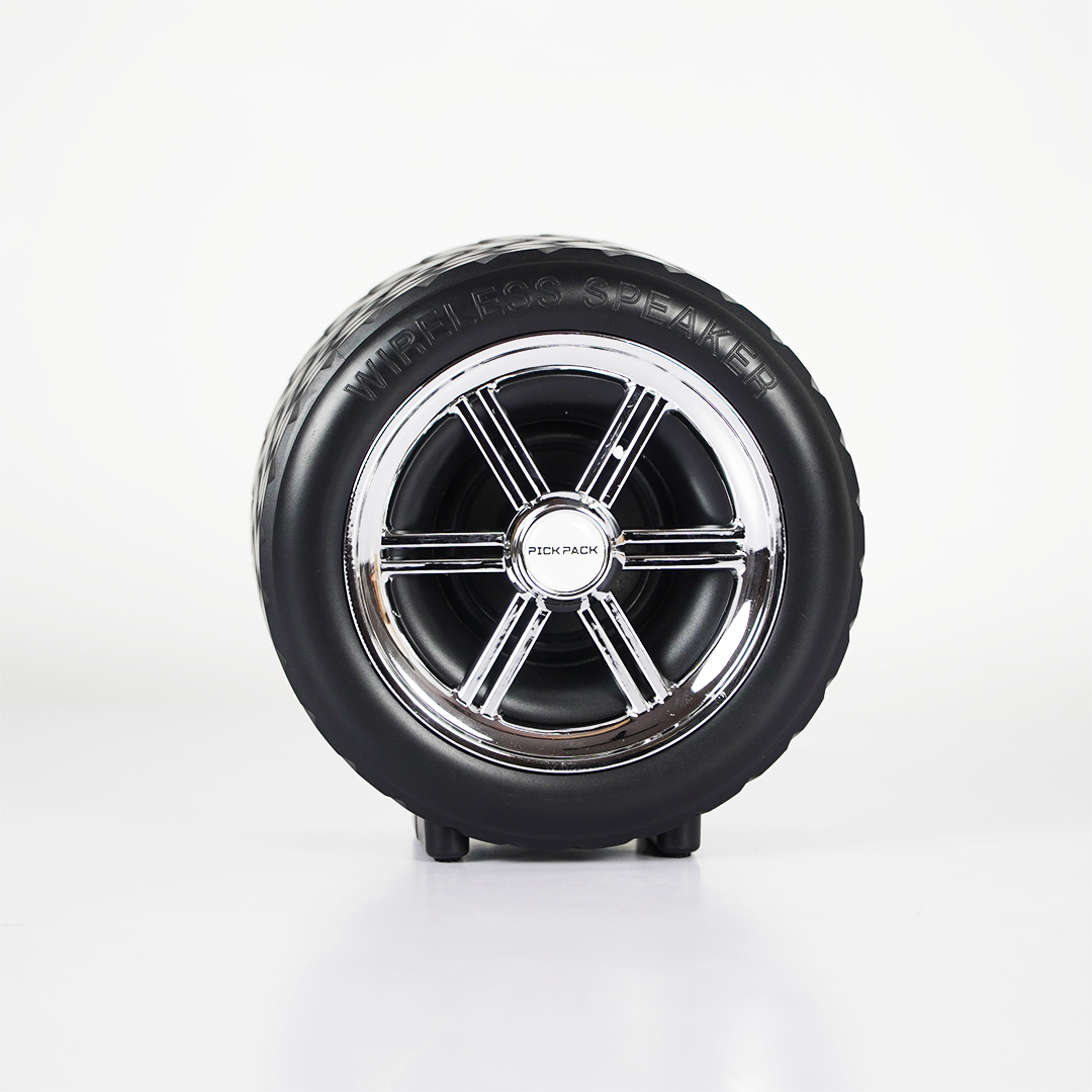 TurboWheel™ Wireless Bluetooth Speaker – Tire Design with Deep Bass & RGB Vibe Lights