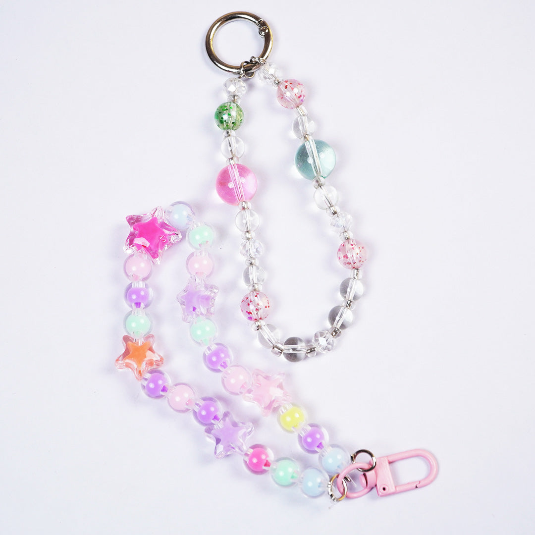 Cute Aesthetic Pearl & Crystal Key Ring
