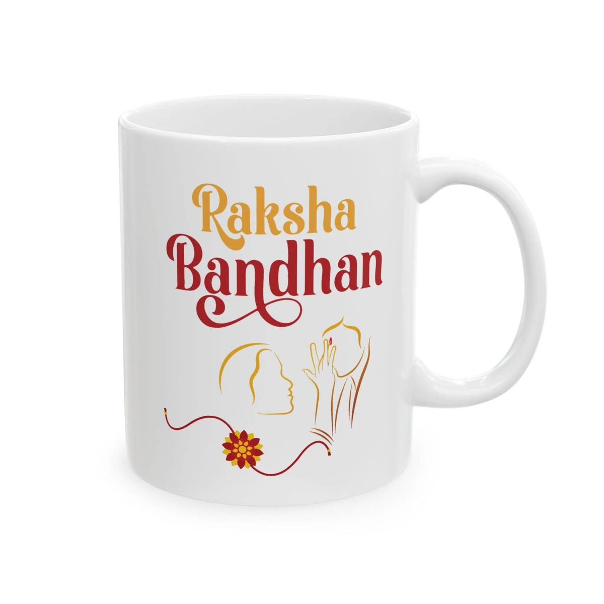 Happy Raksha Bandhan Ceramic Coffee Mug | Rakhi Festival Printed Coffee Cup
