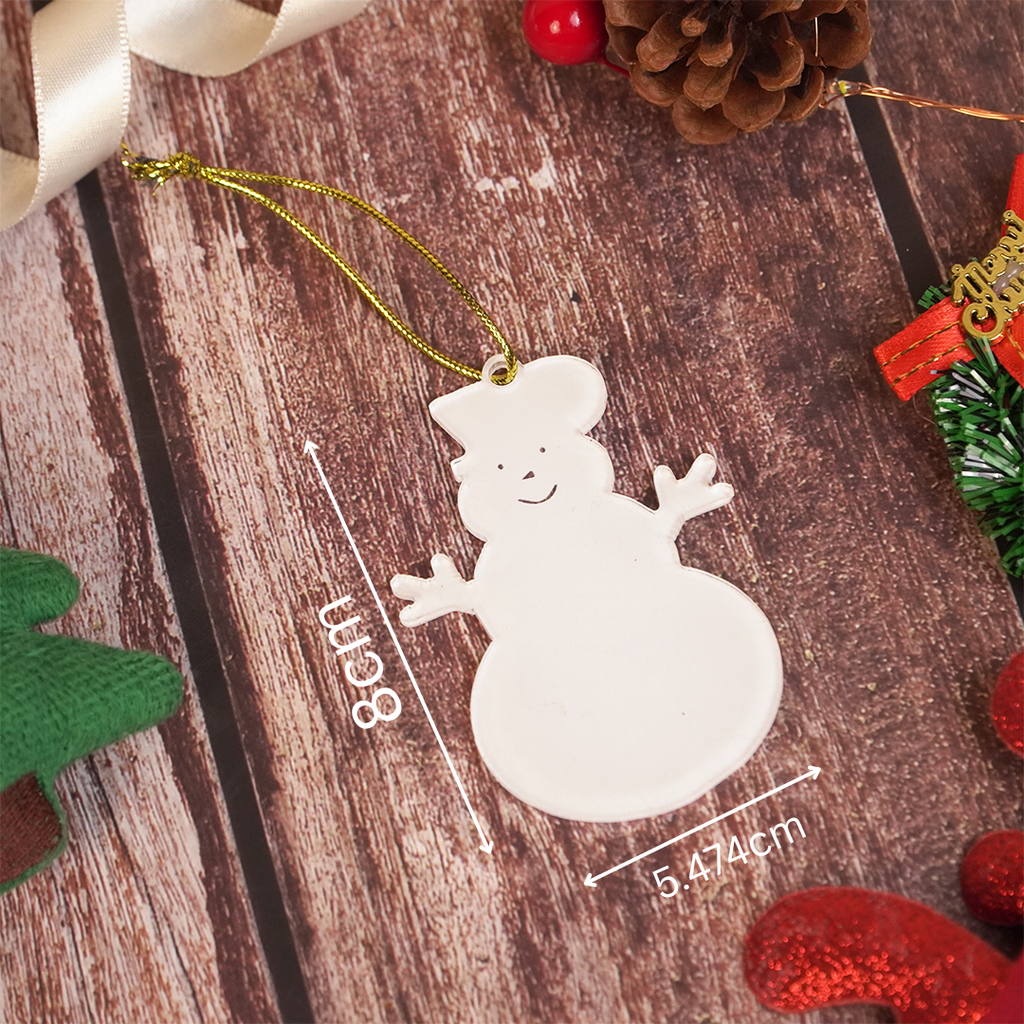 Set of 2 Acrylic Christmas Hanging Ornaments – Premium Festive Décor