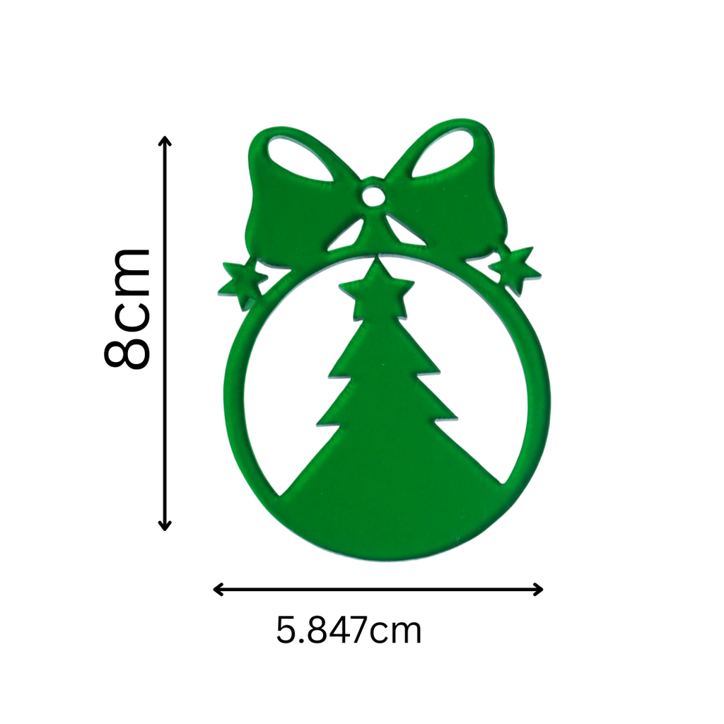 Set-2 Christmas Tree Ornament Cutouts – Green