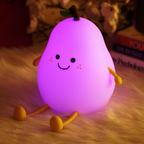 Cute Pear Night Light | Soft LED Decorative Lamp for Bedroom, Kids Room & Desk Décor
