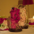 Forever Rose in Glass Dome Lamp