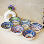 Ceramic Bowl Set – Hand-Painted Blue & White Decorative Bowls