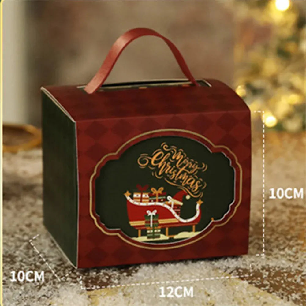 Set of 2 Christmas Gift Box with Rope Handle- Random color only