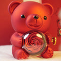 Forever Rose Teddy Bear with Glass Rose Gift Box