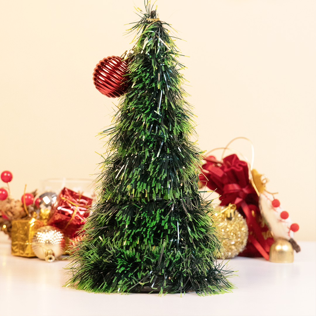 Mini Tinsel Christmas Tree