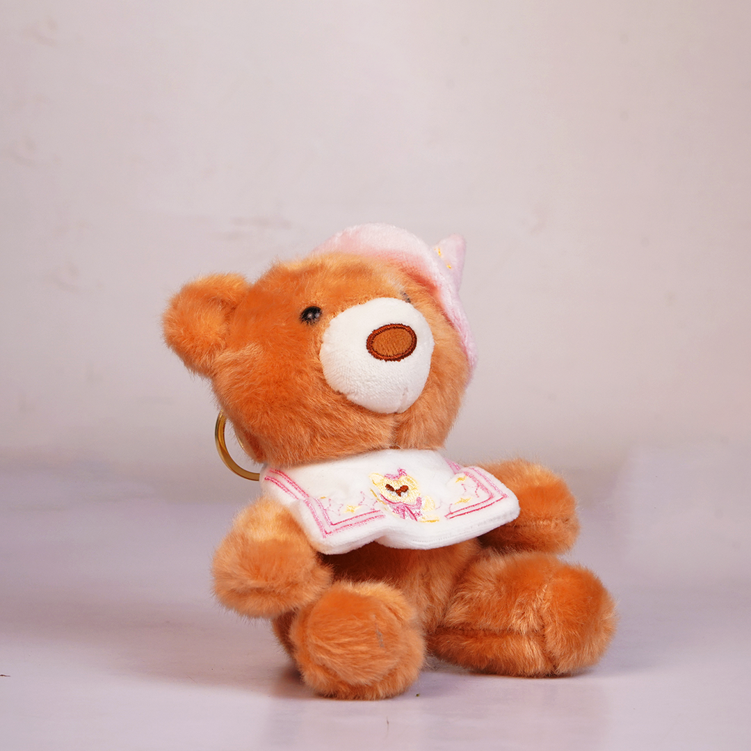 Cute Pink Teddy Bear Plush Toy with Blue Wizard Hat(Random Color)