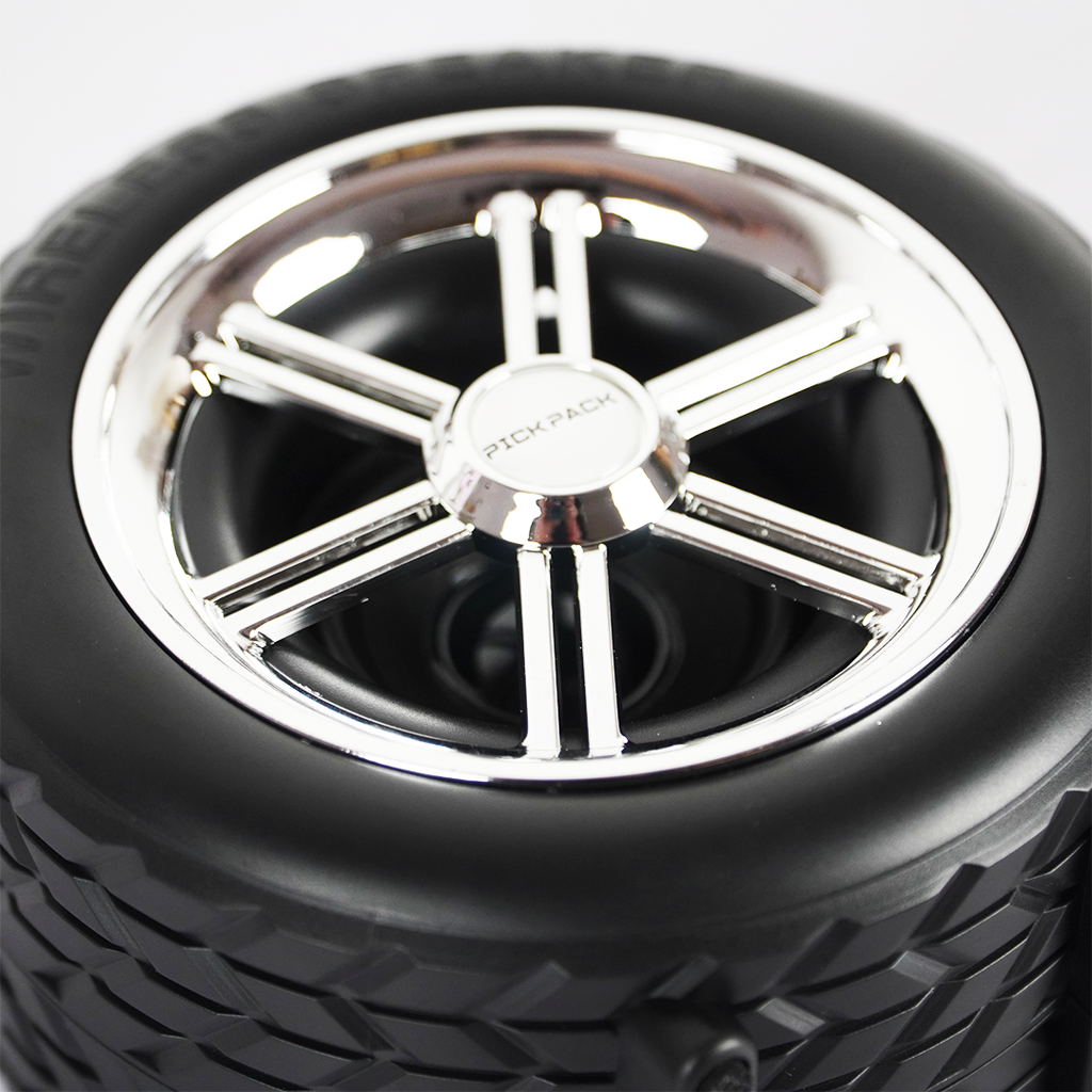 TurboWheel™ Wireless Bluetooth Speaker – Tire Design with Deep Bass & RGB Vibe Lights