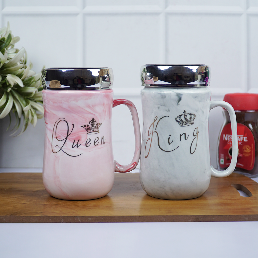Cute Portable Water Bottle – 380ml Leak-Proof Reusable Drinking Bottle for Kids & Daily Use ( Couples mug )