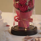 Forever Rose in Glass Dome Lamp