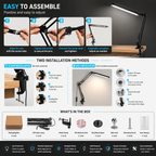 Adjustable LED Monitor Desk Lamp | USB Clamp Light
