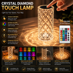 Crystal Diamond Touch Table Lamp RGB