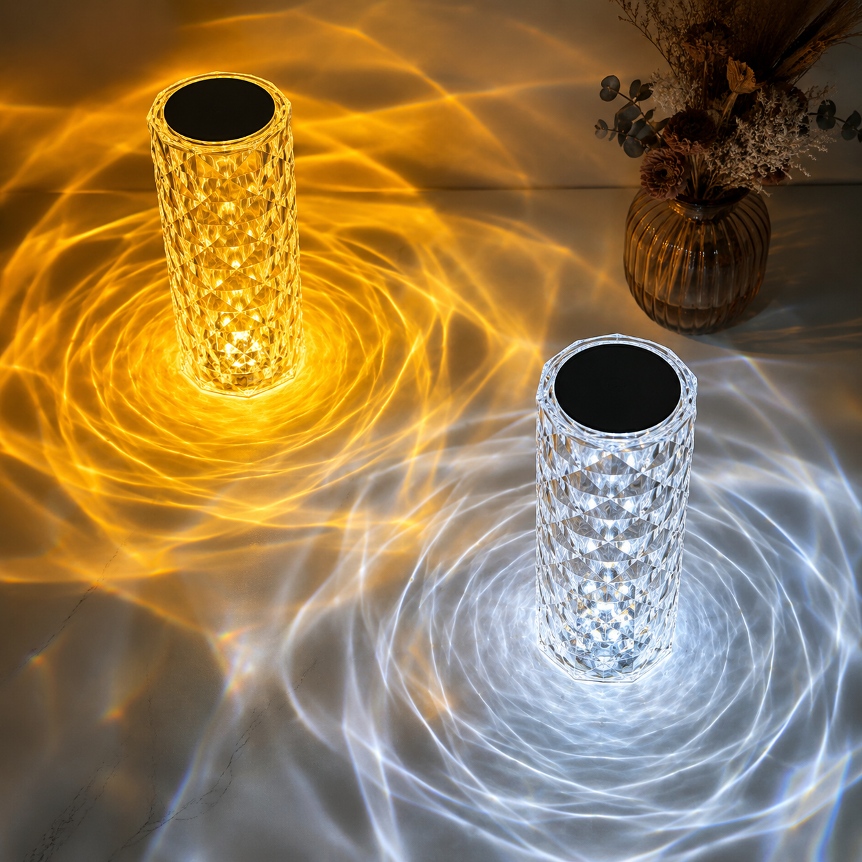 Crystal Diamond Touch Table Lamp RGB