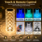 Crystal Diamond Touch Table Lamp RGB