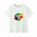 Holi Hai Printed White Cotton T-Shirt for Men & Women | Color Splash Festival Graphic Tee | Comfortable Unisex Holi Wear