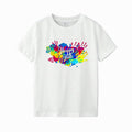 Happy Holi Printed White Cotton T-Shirt for Men & Women | Colorful Festival Graphic Holi Tee | Soft Comfortable Casual Wear