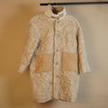 Long Sherpa Fleece Zip-Up Jacket with High Neck ( SIZE-M )