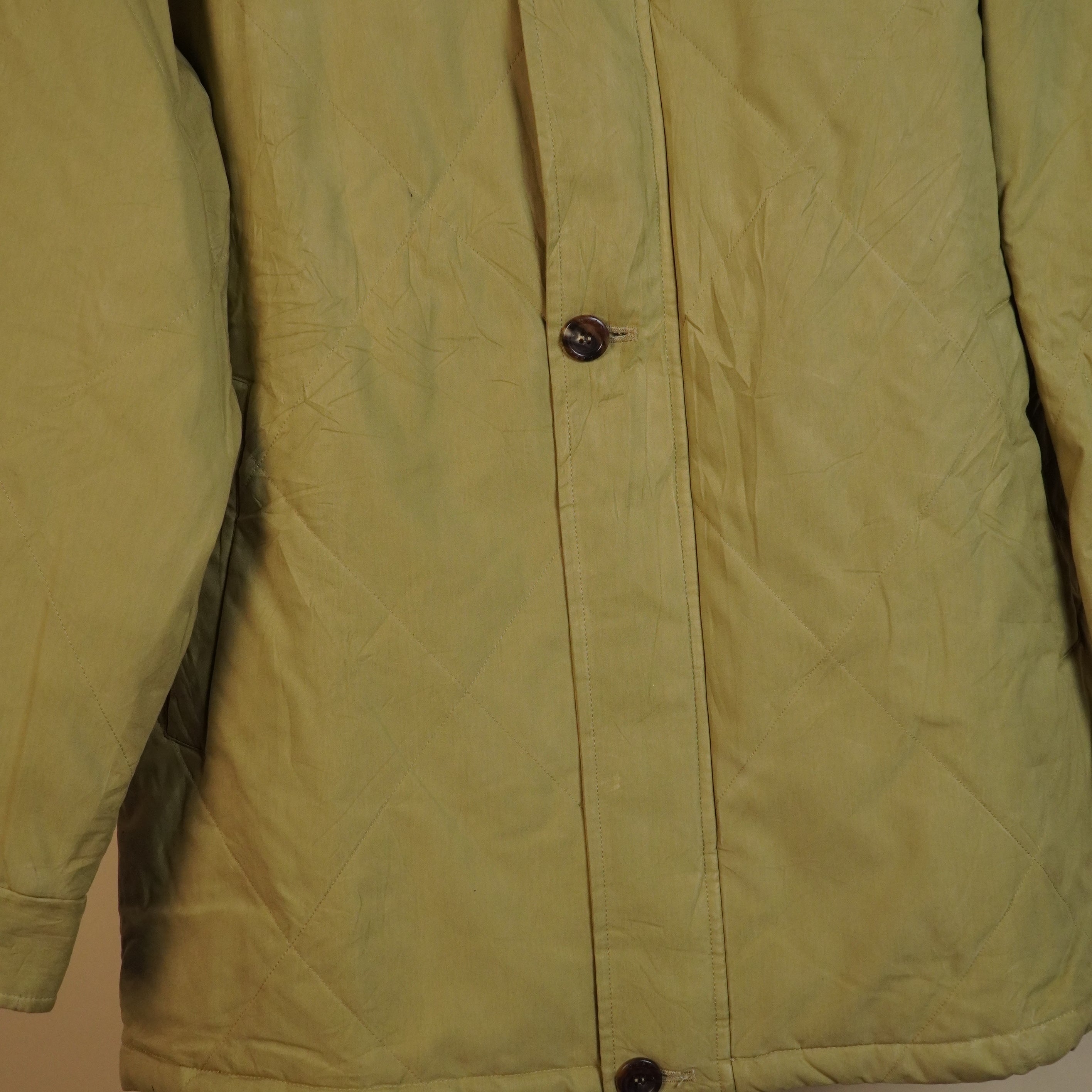 Classic Button-Front Winter Jacket with Contrast Collar ( SIZE-M )