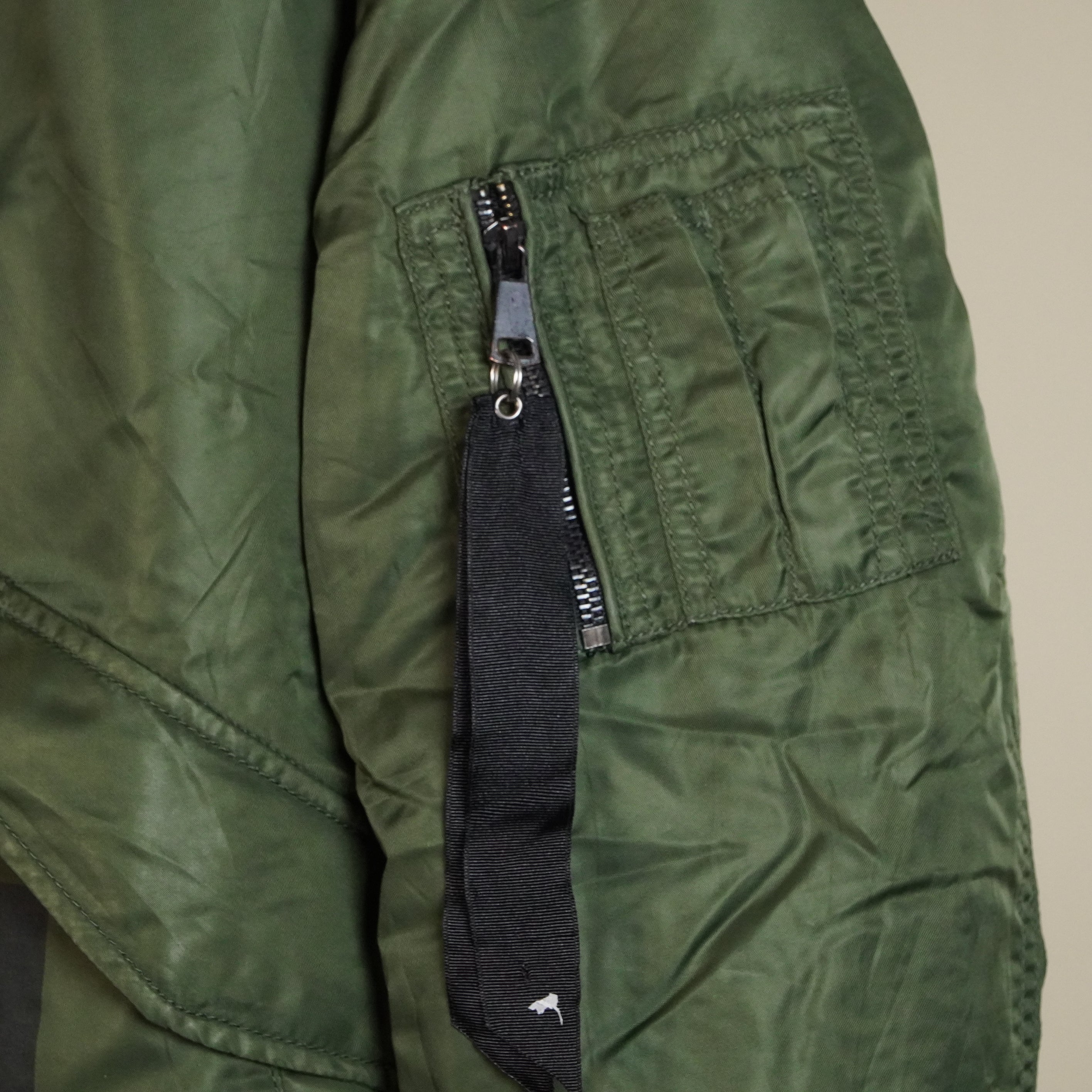 Utility-Inspired Bomber Jacket with Zip Closure( SIZE-M )