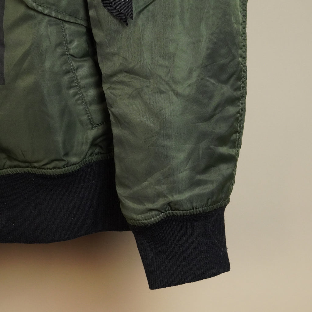 Utility-Inspired Bomber Jacket with Zip Closure( SIZE-M )