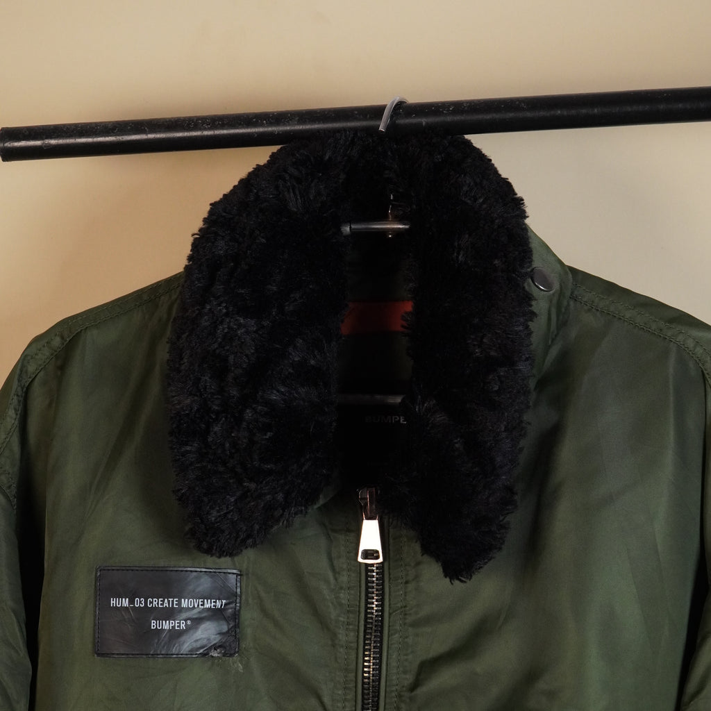 Utility-Inspired Bomber Jacket with Zip Closure( SIZE-M )