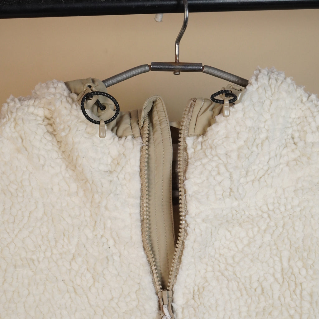 Sherpa Hooded Fleece Jacket with Zip ( SIZE-S )