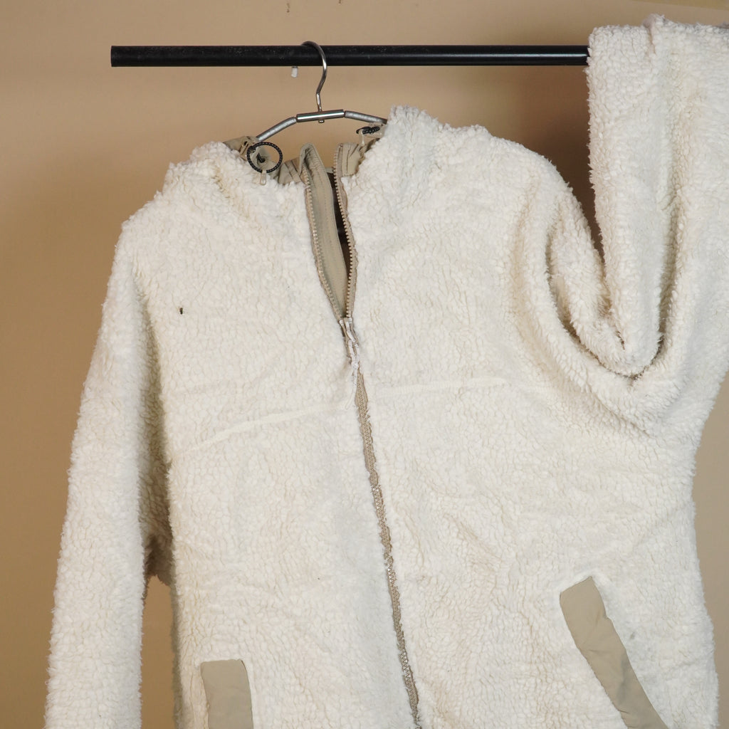 Sherpa Hooded Fleece Jacket with Zip ( SIZE-S )