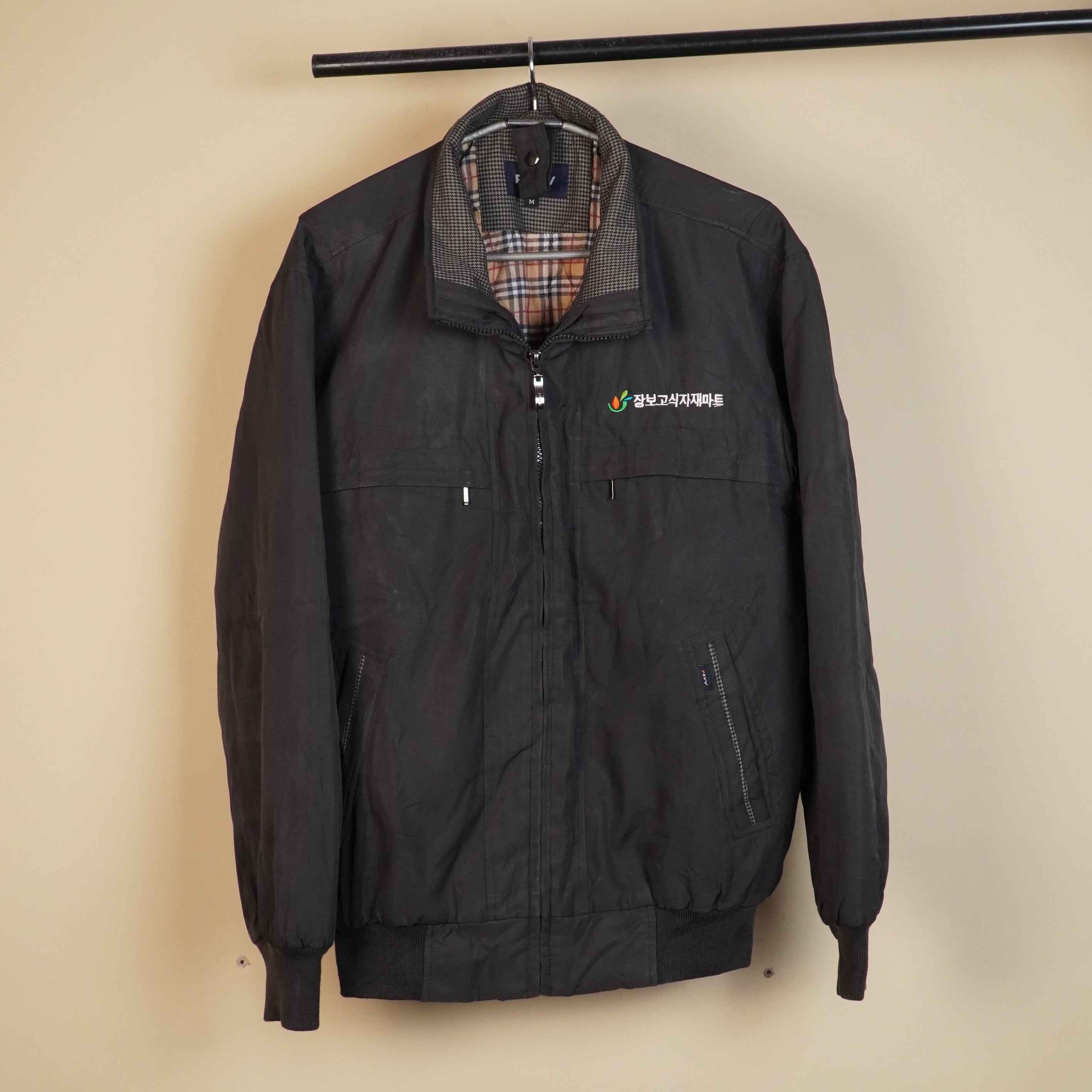 Classic Zip-Up Winter Jacket with Stand Collar ( SIZE-M )