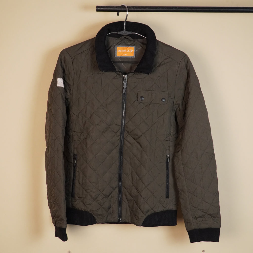 Quilted Bomber Jacket with Ribbed Collar ( SIZE-M )