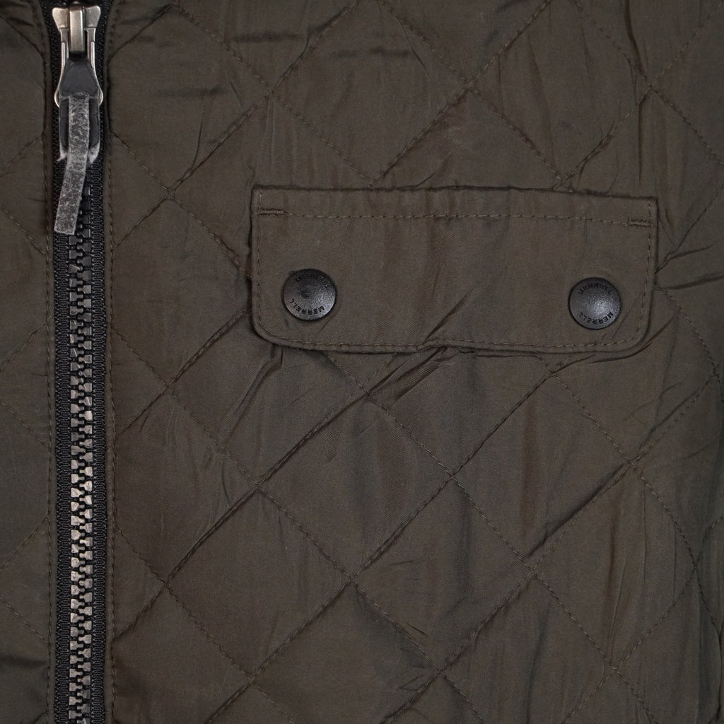 Quilted Bomber Jacket with Ribbed Collar ( SIZE-M )