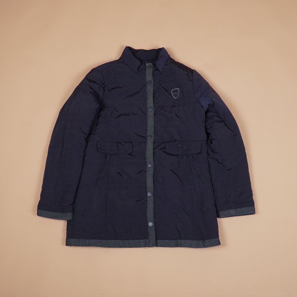 Quilted Button-Front Winter Jacket with High Neck ( SIZE-M )