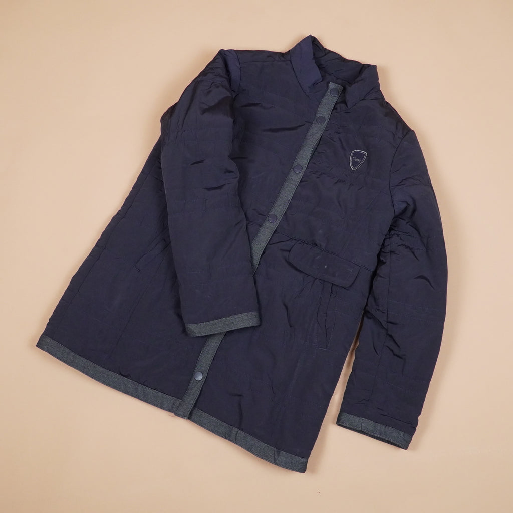 Quilted Button-Front Winter Jacket with High Neck ( SIZE-M )