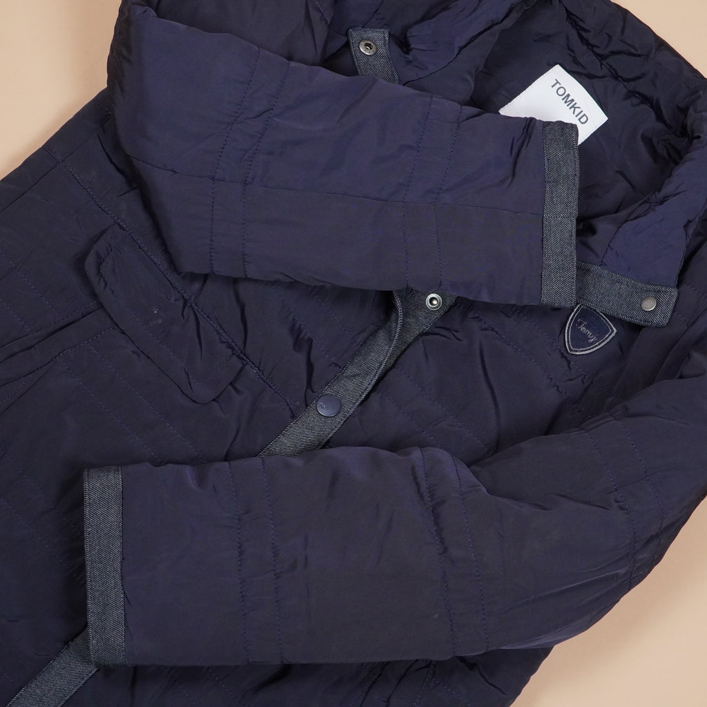 Quilted Button-Front Winter Jacket with High Neck ( SIZE-M )