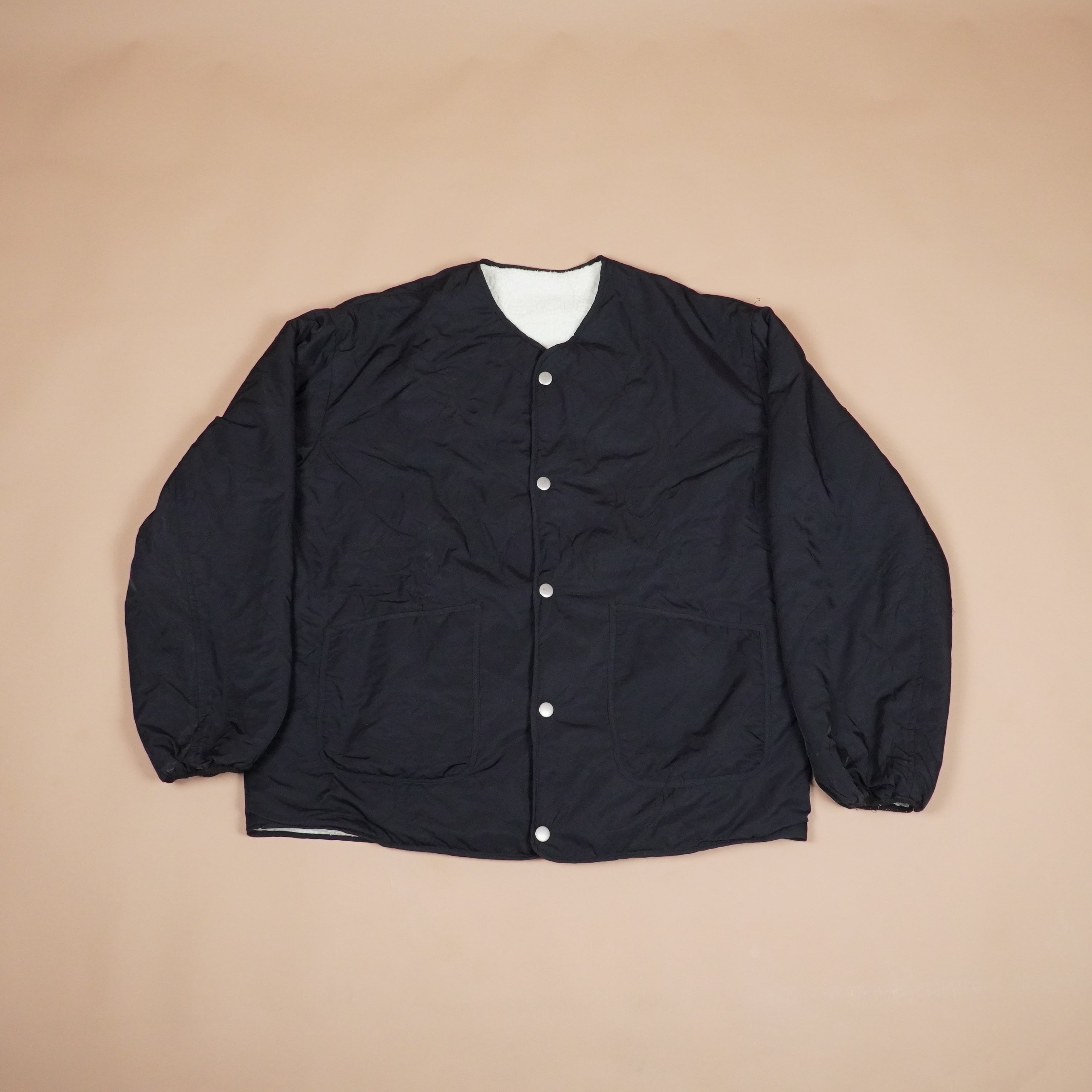 Quilted Button-Front Winter Jacket ( SIZE-M )